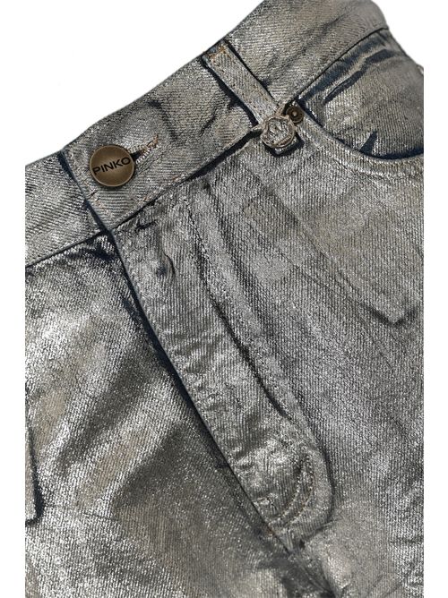 Jeans Lauryn in cotone e lyocell metallizzato PINKO | 104601 A2RTGU9